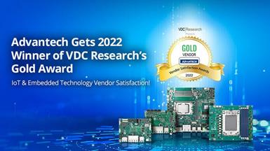 Advantech đạt Giải Vàng của VDC Research năm 2022 cho hạng mục nhà cung cấp công nghệ nhúng & IoT